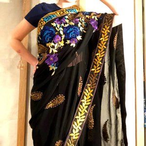 Indian saree with matching blouse